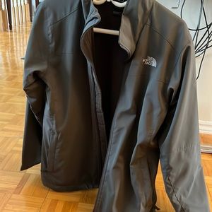 The North Face Kids Grey Softshell Jacket with fleece lining